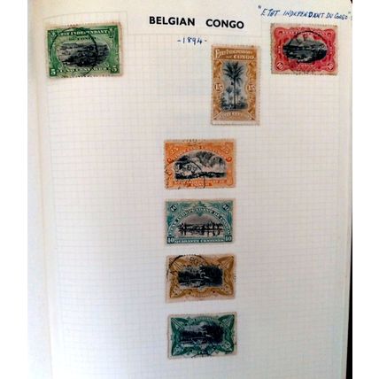 Belgian Congo 1894 5c U 10c U 15c U 25c U 40c M 50c U 2 types