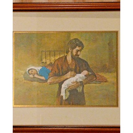 Park Lane Galleries Holy Family Wall Art Picture Handcraft With Brown Frame