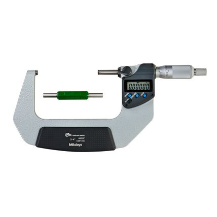 Mitutoyo 293-343-30 - 3" - 4"/100mm Digimatic Micrometer RA .0005, IP65
