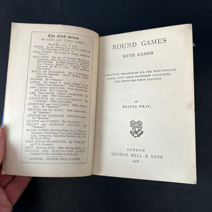 Round Games With Cards Baxter-Wray Bell The Club Series 1908 Poker Nap Loto FC