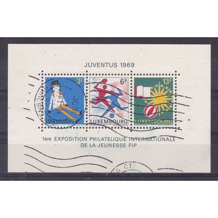 LUXEMBOURG 1969 JUVENTUS 69 SOUVENIR SHEET USED SG MS835