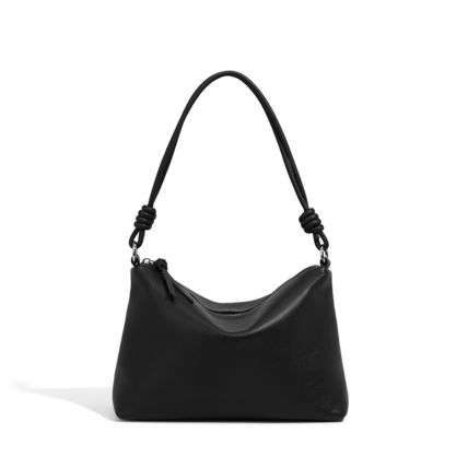 Genuine Leather Women Shoulder Handbag Ladies Crossbody Purse Black