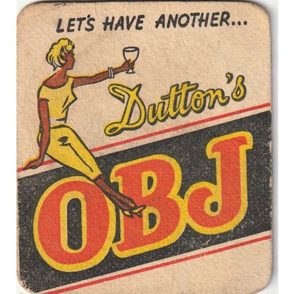 BEER MAT - DUTTON'S BREWERY - SPECIAL OBJ - (Cat No 025) - (1960)