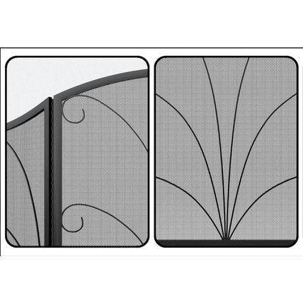 Kingson 3-Panel Arched Childproof Fireplace Screen