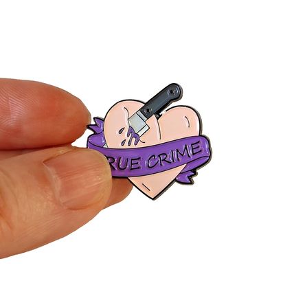 Cheeky Heart Enamel Pin Badge Cartoon Style Lapel 3.0 cm X 2.6 cm Gothic BA181