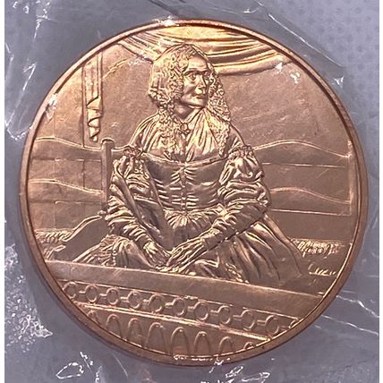 1 Oz Collectible 2010 First Spouse Bronze Medal 14th Jane Pierce 1 5/16"