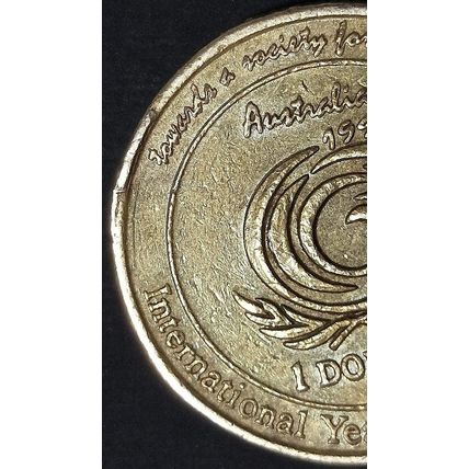 Australia 1999 $1 International Yr of Older Persons 'Rim Cud' REVERSE-Circulated