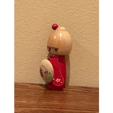 Genuine Vintage 1970’s Hand-Painted Japanese Wooden Traditional Collector Doll