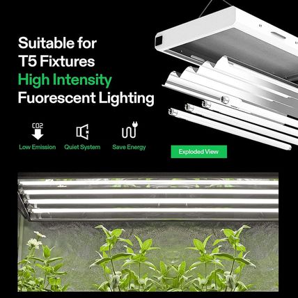 VIVOSUN T5 Grow Light Bulbs 2 Ft 22 Inches, 24W 6500K HO Fluorescent Tubes Light
