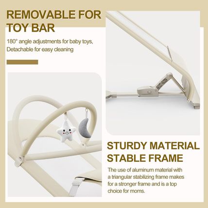 3-In-1 Portable Baby Bouncer & Rocker Chair for Newborn to Toddler - 4 Adjustabl