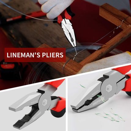 MAXPOWER Wrench and Pliers Set, 6 Piece Kitbag. 7" Locking, 10" Groove Joint, 8"