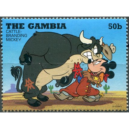 Gambia. 1995. Cattle branding - Mickey (MNH **) Stamp