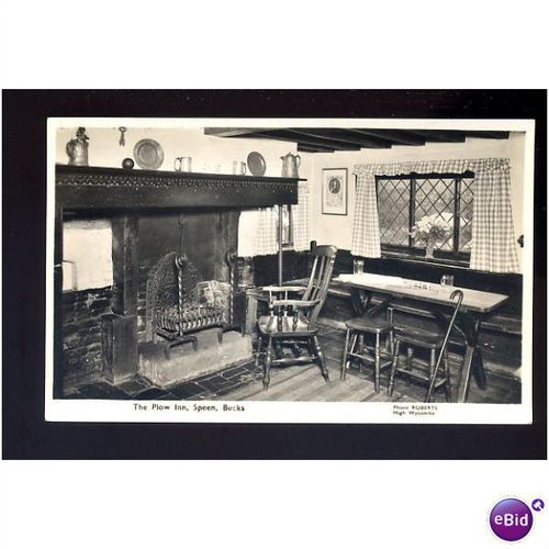 Buckinghamshire SPEEN Plow Inn Interior Postcard by Roberts