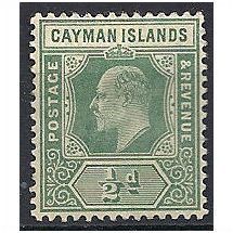 Cayman Islands 1907 SG25 1/2d Green Mounted Mint ..