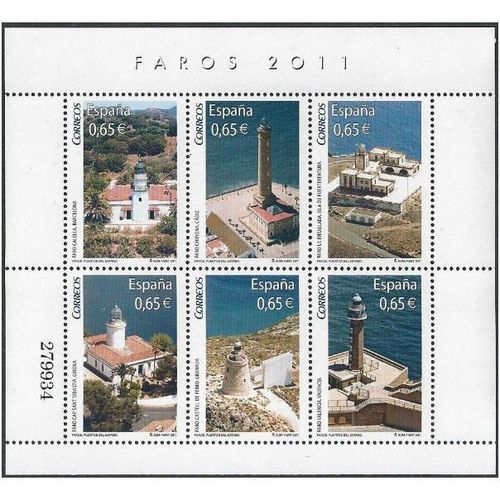Spain Mi Block 206: Lighthouses.