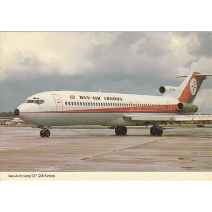 Dan Air Boeing B727 200 Aircraft Postcard (A16304)
