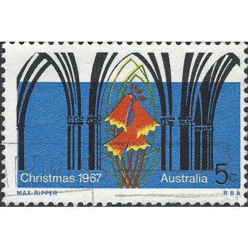 AUSTRALIA, CHRISTMAS, Christmas Bell, blue 1967, 5c, #2