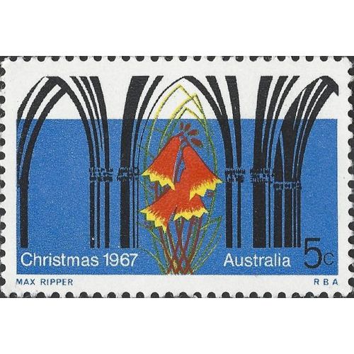 AUSTRALIA, CHRISTMAS, Christmas Bell, blue 1967, 5c