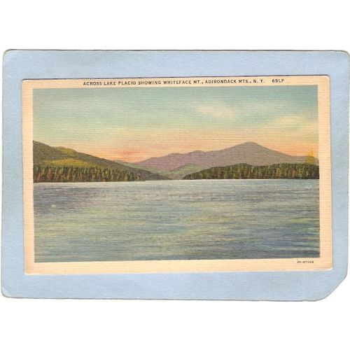 New York Lake Placid Across Lake Placid Showing Whiteface Mt ny_box5~1724