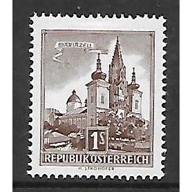AUSTRIA 1957 BUILDINGS 1s BROWN MILLSTATT SG 1303 M MINT