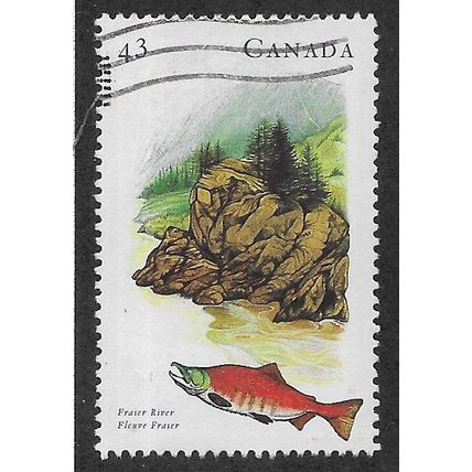 CAN 1993 43c 'RIVERS- FRASER' (3RD SERIES) FINE USED (EBID71-228)