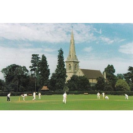 St Marys Church Dedham Manningree Cricket Match Limited Edition Of 1000 Postcard