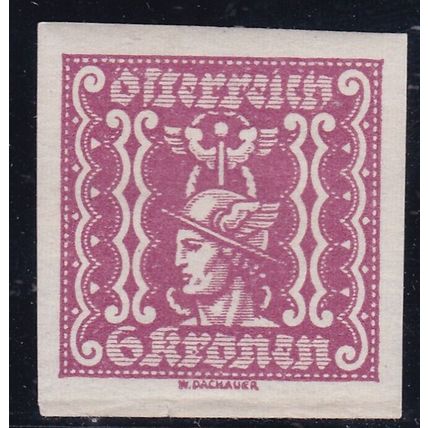 Austria 1921 Mercury 6k Mint Hung SG N458 VGC