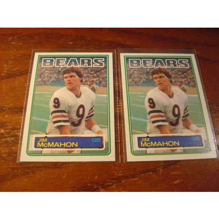 1983 Topps, 2- Rc Cards, JIM McMAHON Rc, Bears #33