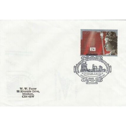 GB 1992 Happy & Glorious FDC Windsor Castle Special Cancel Cover typed VGC