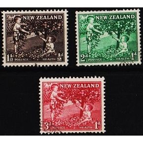 New Zealand. 1956 Complete Set (3 Vals) S.G.755/757 Used