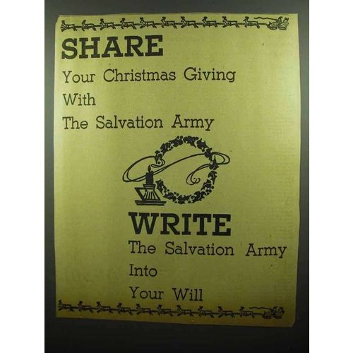 1942 Salvation Army Ad - Share Your Christmas Giving