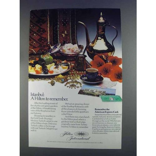 1980 Hilton International Ad - Istanbul