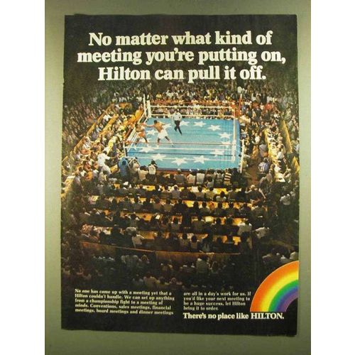 1980 Hilton Hotels Ad - No Matter What Meeting