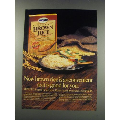 1991 Minute Instant Brown Rice Ad - Now brown rice is as convenient