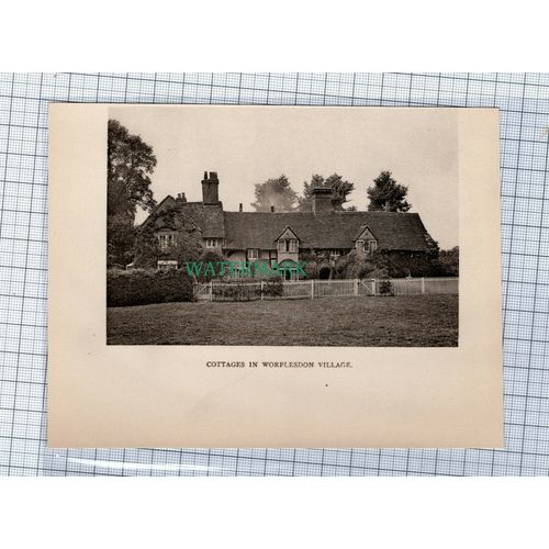 C4529) Worplesdon Surrey Farmhouse - 1908 Clip