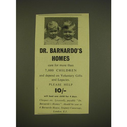 1955 Dr. Barnardo's Homes Ad - Dr. Barnardo's Homes care for more than 7,000