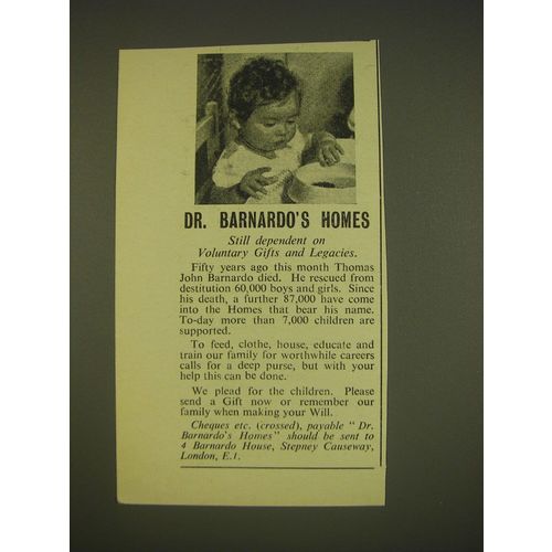 1955 Dr. Barnardo's Homes Ad - Dr. Barnardo's Homes still dependent on