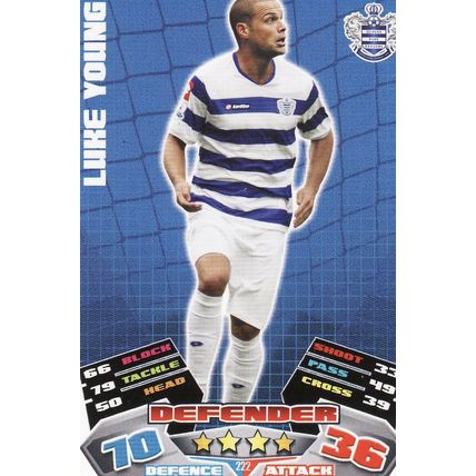 Match Attax 2011/2012 222 Luke Young Queens Park Rangers