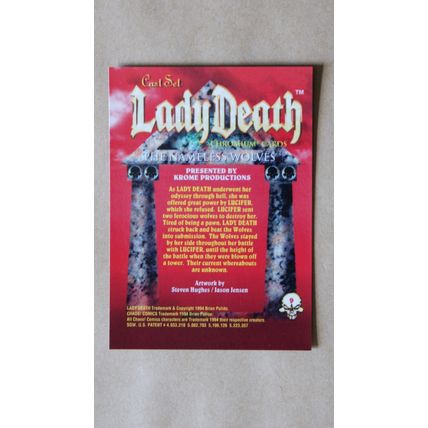 Lady Death All-Chromium Base trading Card # 9 (C) 1994 Chaos Krome comics