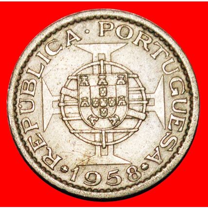 ERROR (1958-1959): PORTUGUESE INDIA ★ 1 ESCUDO 1958!★LOW START! ★ NO RESERVE!