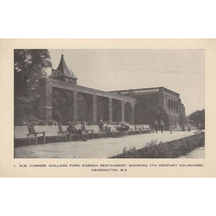 Holland Park Garden Restaurant Kensington London Postcard