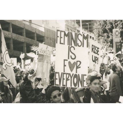 Feminism Is For Everyone Human Womens Rights March Protest Postcard