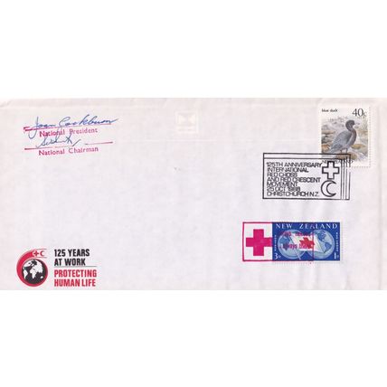 Red Cross Christchurch New Zealand 2x Chairman President Hand Signed FDC