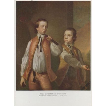 The Courtenay Brothers Victorian Sutton Cricket Painting Watercolour Postcard