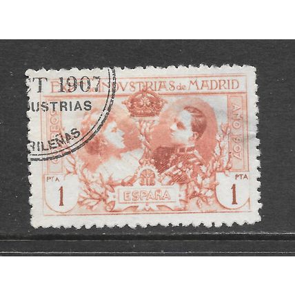 SPAIN 1907 INDUSTRIAL EXPOSITION MADRID SPACEFILLER FORGERY? 1P