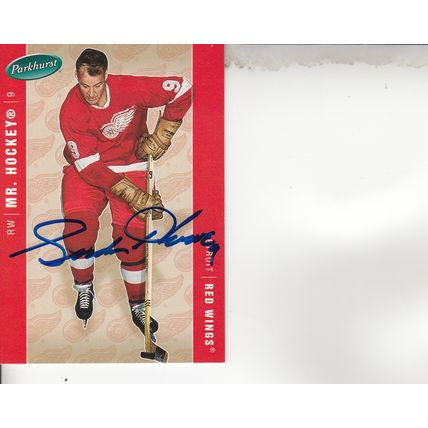 GORDIE HOWE 2006 AUTOGRAPHED DETROIT RED WINGS HOF STANLEY CUP CHAMPION RT WING