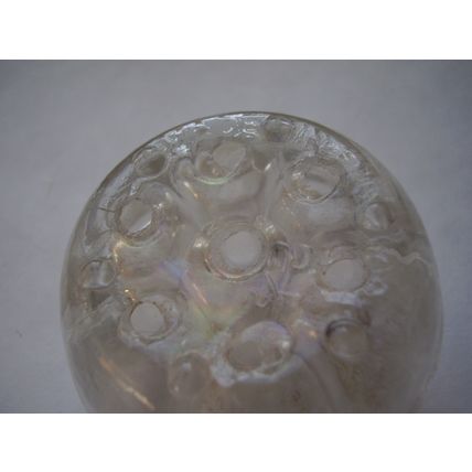 Davidson Flower Frog Rose 19 Hole Clear Glass 382699/31 Dome Flower Holder 30's