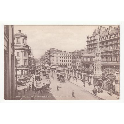 The Strand and Charing Cross London Postcard Lesco Series