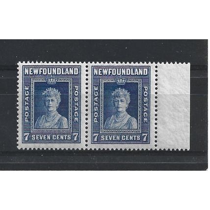 Newfoundland.SG271 7c Queen Mary Pair.Mounted Mint.Jul24