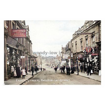 ptc1365 - Durham - Early Stores along Front St. Chester-Le-Street - print 6x4